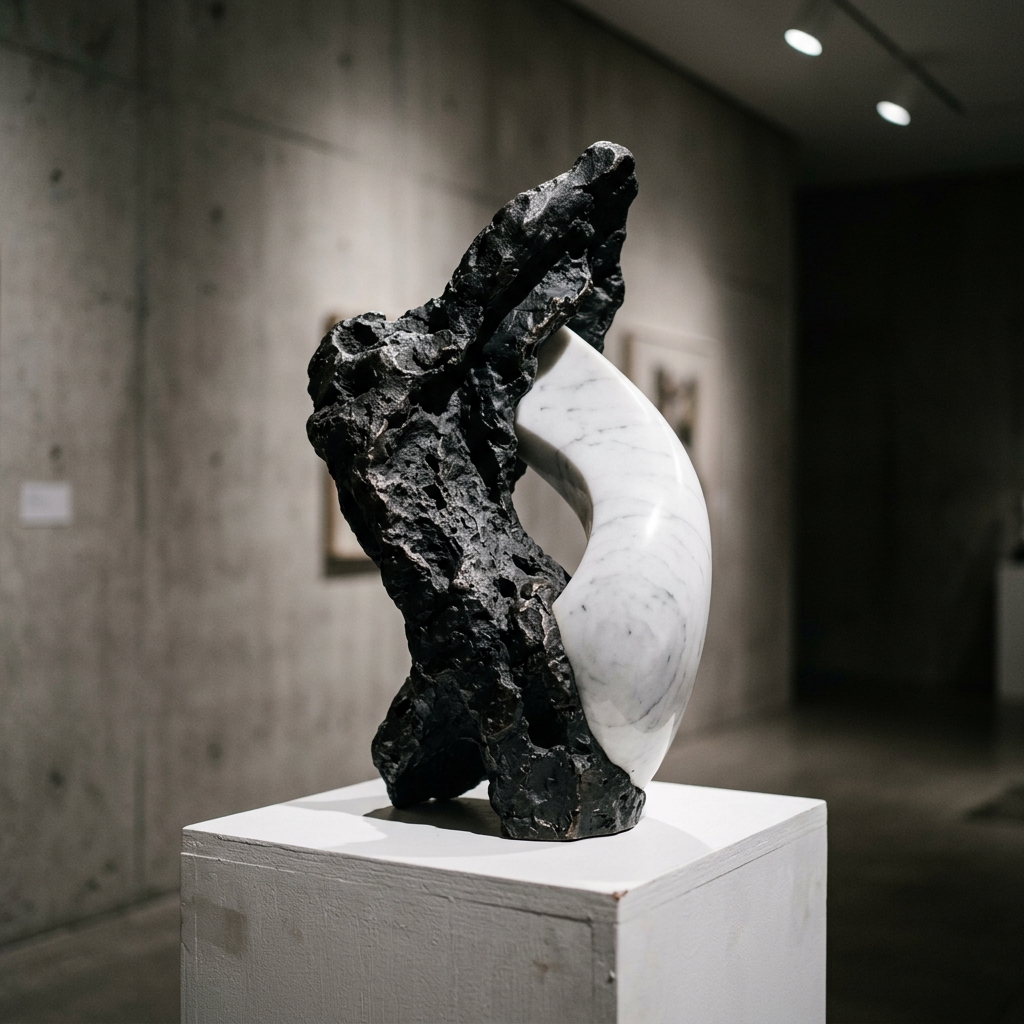 Abstract sculpture in gallery